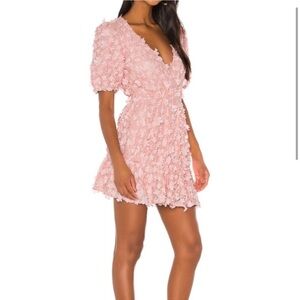 MAJORELLE Tanner Mini Dress in Baby Pink size Large